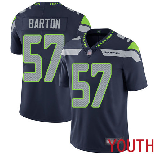 Seattle Seahawks Limited Navy Blue Youth Cody Barton Home Jersey NFL Football #57 Vapor Untouchable->youth nfl jersey->Youth Jersey